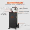 image:imageVEVOR 30 Gallon Gas Caddy  Portable Fuel Storage Tank with 2 Wheels amp Manual Transfer Pump Diesel amp Gasoline Fuel Container for Cars Lawn Mowers ATVs Boats BlackBlack