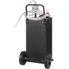 image:imageVEVOR 30 Gallon Gas Caddy  Portable Fuel Storage Tank with 2 Wheels amp Manual Transfer Pump Diesel amp Gasoline Fuel Container for Cars Lawn Mowers ATVs Boats BlackBlack