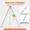 image:imageVEVOR Confined Space Tripod Kit 1800 lbs Winch Confined Space Tripod 7 Legs and 98 Cable Confined Space Rescue Tripod 328 Fall Protection Harness Storage Bag for Traditional Confined Spaces1800lbs 98ft w Harness