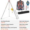 image:imageVEVOR Confined Space Tripod Kit 1800 lbs Winch Confined Space Tripod 7 Legs and 98 Cable Confined Space Rescue Tripod 328 Fall Protection Harness Storage Bag for Traditional Confined Spaces2600lbs 98ft w Harness