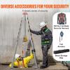 image:imageVEVOR Confined Space Tripod Kit 1800 lbs Winch Confined Space Tripod 7 Legs and 98 Cable Confined Space Rescue Tripod 328 Fall Protection Harness Storage Bag for Traditional Confined Spaces1800lbs 98ft w Harness