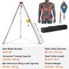 image:imageVEVOR Confined Space Tripod Kit 1800 lbs Winch Confined Space Tripod 7 Legs and 98 Cable Confined Space Rescue Tripod 328 Fall Protection Harness Storage Bag for Traditional Confined Spaces1200lbs 98ft w Harness