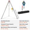 image:imageVEVOR Confined Space Tripod Kit 1800 lbs Winch Confined Space Tripod 7 Legs and 98 Cable Confined Space Rescue Tripod 328 Fall Protection Harness Storage Bag for Traditional Confined Spaces1200lbs 98ft
