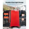 image:imageVEVOR Fuel Caddy 35 Gallon Gas Storage Tank on 4 Wheels with Manual Transfer Pump Gasoline Diesel Fuel Container for Cars Lawn Mowers ATVs Boats amp More RedRed