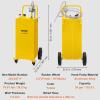 image:imageVEVOR Fuel Caddy 35 Gallon Gas Storage Tank on 4 Wheels with Manual Transfer Pump Gasoline Diesel Fuel Container for Cars Lawn Mowers ATVs Boats amp More RedYellow