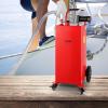 image:imageVEVOR Fuel Caddy 35 Gallon Gas Storage Tank on 4 Wheels with Manual Transfer Pump Gasoline Diesel Fuel Container for Cars Lawn Mowers ATVs Boats amp More RedRed