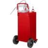 image:imageVEVOR Fuel Caddy 35 Gallon Gas Storage Tank on 4 Wheels with Manual Transfer Pump Gasoline Diesel Fuel Container for Cars Lawn Mowers ATVs Boats amp More RedRed