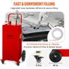 image:imageVEVOR Fuel Caddy 35 Gallon Gas Storage Tank on 4 Wheels with Manual Transfer Pump Gasoline Diesel Fuel Container for Cars Lawn Mowers ATVs Boats amp More RedRed