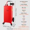 image:imageVEVOR Fuel Caddy 35 Gallon Gas Storage Tank on 4 Wheels with Manual Transfer Pump Gasoline Diesel Fuel Container for Cars Lawn Mowers ATVs Boats amp More RedRed