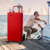 image:imageVEVOR Fuel Caddy 35 Gallon Gas Storage Tank on 4 Wheels with Manual Transfer Pump Gasoline Diesel Fuel Container for Cars Lawn Mowers ATVs Boats amp More RedRed