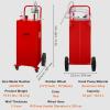 image:imageVEVOR Fuel Caddy 35 Gallon Gas Storage Tank on 4 Wheels with Manual Transfer Pump Gasoline Diesel Fuel Container for Cars Lawn Mowers ATVs Boats amp More RedRed