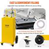 image:imageVEVOR Fuel Caddy 35 Gallon Gas Storage Tank on 4 Wheels with Manual Transfer Pump Gasoline Diesel Fuel Container for Cars Lawn Mowers ATVs Boats amp More RedYellow