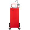 image:imageVEVOR Fuel Caddy 35 Gallon Gas Storage Tank on 4 Wheels with Manual Transfer Pump Gasoline Diesel Fuel Container for Cars Lawn Mowers ATVs Boats amp More RedRed