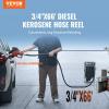 image:imageVEVOR Fuel Hose Reel 1 x 50 Extra Long Retractable Diesel Hose Reel HeavyDuty Carbon Steel Construction with Automatic Fuel Nozzle NBR Rubber Hose for Aircraft Ship Vehicle Tank Truck 300 PSI34 60 Ft