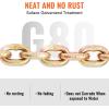 image:imageVEVOR G80 Transport Binder Chain 516 x 142 Tow Chain with Clevis Grab Hooks 4900 lbs Safe Working Load Heavy Duty Trailer Logging Chain for Transporting Towing Truck Tie Down Binding Equipment1 Pack
