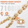 image:imageVEVOR G80 Transport Binder Chain 516 x 142 Tow Chain with Clevis Grab Hooks 4900 lbs Safe Working Load Heavy Duty Trailer Logging Chain for Transporting Towing Truck Tie Down Binding Equipment1 Pack