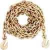 image:imageVEVOR G80 Transport Binder Chain 516 x 142 Tow Chain with Clevis Grab Hooks 4900 lbs Safe Working Load Heavy Duty Trailer Logging Chain for Transporting Towing Truck Tie Down Binding Equipment1 Pack