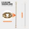 image:imageVEVOR G80 Transport Binder Chain 516 x 142 Tow Chain with Clevis Grab Hooks 4900 lbs Safe Working Load Heavy Duty Trailer Logging Chain for Transporting Towing Truck Tie Down Binding Equipment2 Pack
