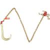 image:imageVEVOR G80 V Bridle Chain 516 x 3 Towing Chain Bridle with R Hooks T Hooks J Hooks and Grab Hooks Transport Tow Chain Bridle with 10800 lbs Safe Working Load for Flatbed Truck Wrecker Recovery516Inch x 6FT