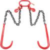 image:imageVEVOR G80 V Bridle Chain 516 x 3 Towing Chain Bridle with R Hooks T Hooks J Hooks and Grab Hooks Transport Tow Chain Bridle with 10800 lbs Safe Working Load for Flatbed Truck Wrecker Recovery38Inch x 3FT