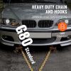 image:imageVEVOR G80 V Bridle Chain 516 x 3 Towing Chain Bridle with R Hooks T Hooks J Hooks and Grab Hooks Transport Tow Chain Bridle with 10800 lbs Safe Working Load for Flatbed Truck Wrecker Recovery516Inch x 3FT