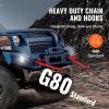image:imageVEVOR G80 V Bridle Chain 516 x 3 Towing Chain Bridle with R Hooks T Hooks J Hooks and Grab Hooks Transport Tow Chain Bridle with 10800 lbs Safe Working Load for Flatbed Truck Wrecker Recovery38Inch x 3FT