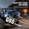 image:imageVEVOR G80 V Bridle Chain 516 x 3 Towing Chain Bridle with R Hooks T Hooks J Hooks and Grab Hooks Transport Tow Chain Bridle with 10800 lbs Safe Working Load for Flatbed Truck Wrecker Recovery38Inch x 2FT
