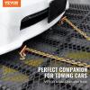 image:imageVEVOR G80 V Bridle Chain 516 x 3 Towing Chain Bridle with R Hooks T Hooks J Hooks and Grab Hooks Transport Tow Chain Bridle with 10800 lbs Safe Working Load for Flatbed Truck Wrecker Recovery516Inch x 3FT