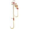 image:imageVEVOR G80 V Bridle Chain 516 x 3 Towing Chain Bridle with R Hooks T Hooks J Hooks and Grab Hooks Transport Tow Chain Bridle with 10800 lbs Safe Working Load for Flatbed Truck Wrecker Recovery38Inch x 2FT