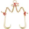 image:imageVEVOR G80 V Bridle Chain 516 x 3 Towing Chain Bridle with R Hooks T Hooks J Hooks and Grab Hooks Transport Tow Chain Bridle with 10800 lbs Safe Working Load for Flatbed Truck Wrecker Recovery38Inch x 2FT