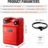 image:imageVEVOR Marine Tank 634Gallon24L Portable Tank with 98ft Hose Gauge for Outboard Engine Yacht Fishing Deck Boat Red