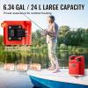 image:imageVEVOR Marine Tank 634Gallon24L Portable Tank with 98ft Hose Gauge for Outboard Engine Yacht Fishing Deck Boat Red