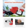 image:imageVEVOR Portable Diesel Tank 116 Gallon Capacity amp 10 GPM Flow Rate Diesel Fuel with 12V Electric Transfer Pump and 131ft Rubber Hose PE Transfer Tank for Easy Fuel Transportation GrayRed
