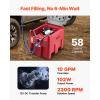 image:imageVEVOR Portable Diesel Tank 116 Gallon Capacity amp 10 GPM Flow Rate Diesel Fuel with 12V Electric Transfer Pump and 131ft Rubber Hose PE Transfer Tank for Easy Fuel Transportation GrayRed