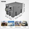 image:imageVEVOR Portable Diesel Tank 116 Gallon Capacity amp 10 GPM Flow Rate Diesel Fuel with 12V Electric Transfer Pump and 131ft Rubber Hose PE Transfer Tank for Easy Fuel Transportation GrayGrey