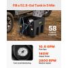 image:imageVEVOR Portable Diesel Tank 58 Gallon Capacity amp 10 GPM Flow Rate Fuel Tank with 12V Electric Transfer Pump and 131ft Rubber Hose PE Diesel Transfer Tank for Easy Fuel Transportation RedBlack