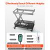 image:imageVEVOR TFD80 Hydraulic Lift Table Cart 1760lbs Capacity 59 with 4 Wheels and NonSlip Pad for Material Handling and Transportation OrangeBlack