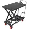 image:imageVEVOR TFD80 Hydraulic Lift Table Cart 1760lbs Capacity 59 with 4 Wheels and NonSlip Pad for Material Handling and Transportation OrangeBlack