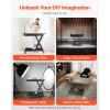 image:imageVEVOR TFD80 Hydraulic Lift Table Cart 1760lbs Capacity 59 with 4 Wheels and NonSlip Pad for Material Handling and Transportation OrangeBlack