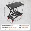 image:imageVEVOR TFD80 Hydraulic Lift Table Cart 1760lbs Capacity 59 with 4 Wheels and NonSlip Pad for Material Handling and Transportation OrangeBlack