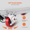 image:imageVEVOR TFD80 Hydraulic Lift Table Cart 1760lbs Capacity 59 with 4 Wheels and NonSlip Pad for Material Handling and Transportation OrangeGray