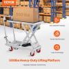 image:imageVEVOR TFD80 Hydraulic Lift Table Cart 1760lbs Capacity 59 with 4 Wheels and NonSlip Pad for Material Handling and Transportation OrangeGray