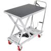 image:imageVEVOR TFD80 Hydraulic Lift Table Cart 1760lbs Capacity 59 with 4 Wheels and NonSlip Pad for Material Handling and Transportation OrangeGray