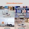 image:imageVEVOR TFD80 Hydraulic Lift Table Cart 1760lbs Capacity 59 with 4 Wheels and NonSlip Pad for Material Handling and Transportation OrangeGray