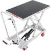 image:imageVEVOR TFD80 Hydraulic Lift Table Cart 1760lbs Capacity 59 with 4 Wheels and NonSlip Pad for Material Handling and Transportation OrangeGray