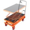 image:imageVEVOR TFD80 Hydraulic Lift Table Cart 1760lbs Capacity 59 with 4 Wheels and NonSlip Pad for Material Handling and Transportation OrangeOrange