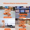 image:imageVEVOR TFD80 Hydraulic Lift Table Cart 1760lbs Capacity 59 with 4 Wheels and NonSlip Pad for Material Handling and Transportation OrangeOrange