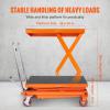 image:imageVEVOR TFD80 Hydraulic Lift Table Cart 1760lbs Capacity 59 with 4 Wheels and NonSlip Pad for Material Handling and Transportation OrangeOrange