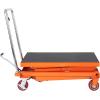 image:imageVEVOR TFD80 Hydraulic Lift Table Cart 1760lbs Capacity 59 with 4 Wheels and NonSlip Pad for Material Handling and Transportation OrangeOrange
