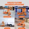image:imageVEVOR TFD80 Hydraulic Lift Table Cart 1760lbs Capacity 59 with 4 Wheels and NonSlip Pad for Material Handling and Transportation OrangeOrange